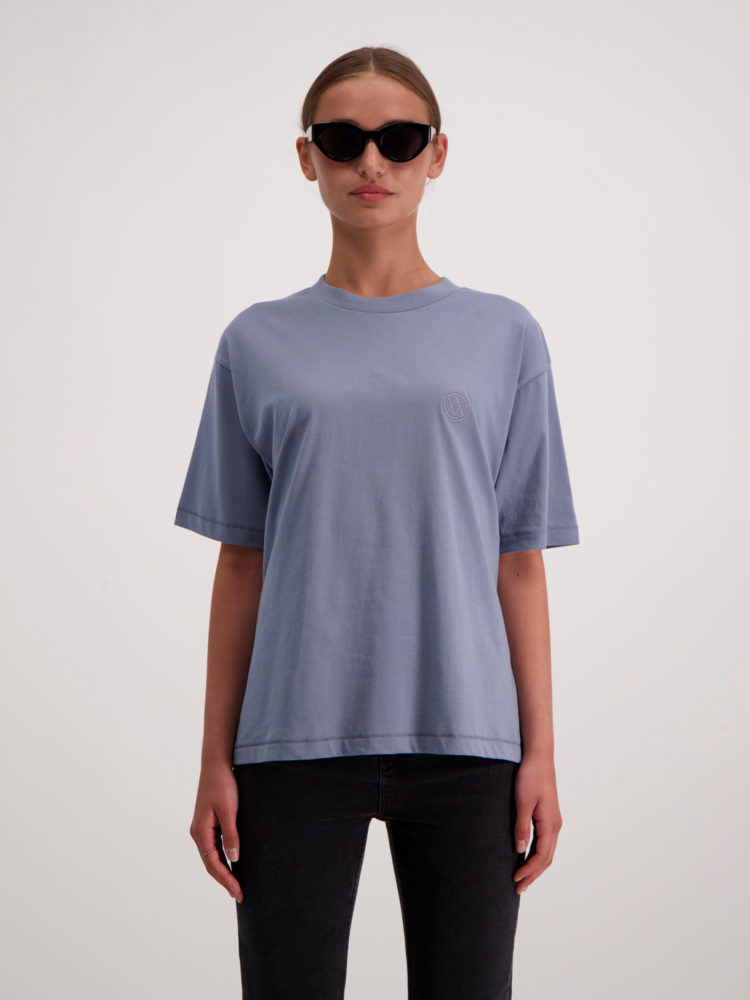 slate blue t shirt